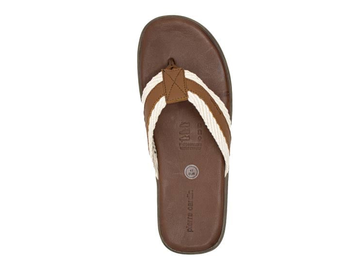 SANDLIAS DE CUERO HOMBRE PIERRE CARDIN  COGNAC CC8003 COG - 3