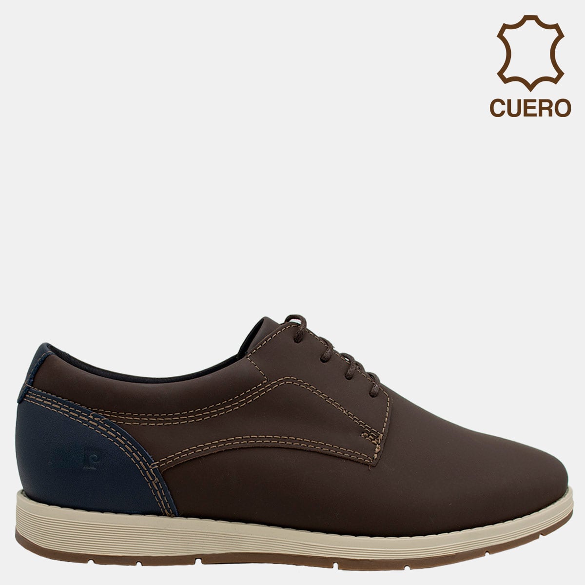 ZAPATOS DE VESTIR CUERO HOMBRE PIERRE CARDIN MARRÓN CB7001 - 1