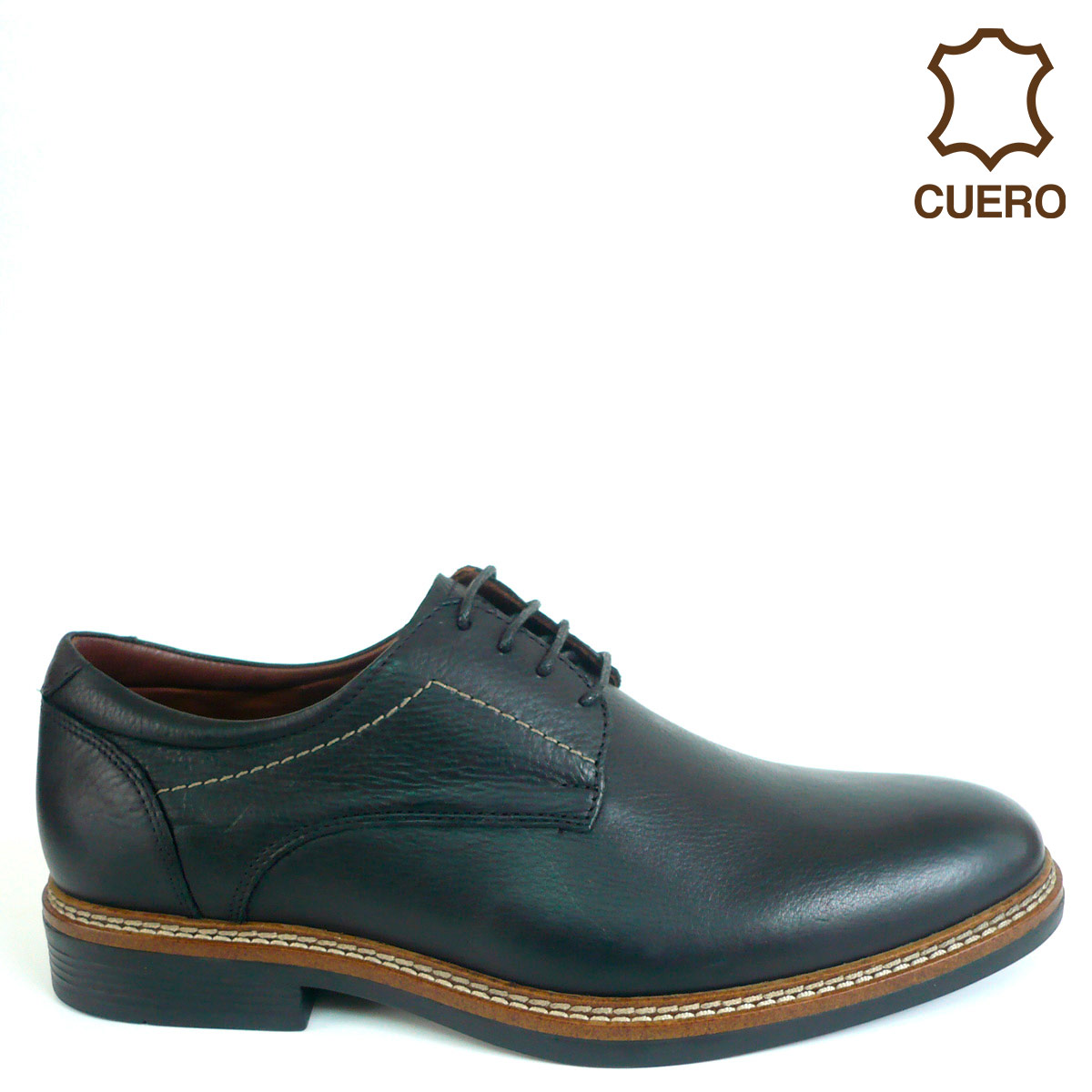 ZAPATOS CASUALES HOMBRE DAUSS CUERO NEGRO - 1