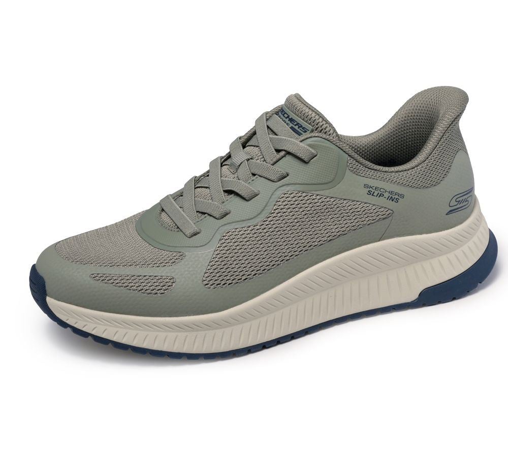 ZAPATILLAS HOMBRE SKECHERS URBANAS VERDE BOBS SQUAD 4 - 4