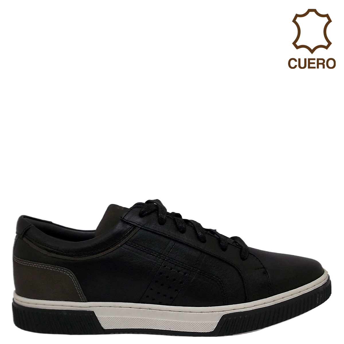 ZAPATILLAS HOMBRE DAUSS URBANAS NEGRO CUERO - 1