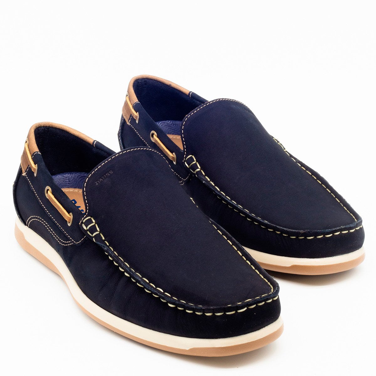 ZAPATILLAS HOMBRE DAUSS CUERO AZUL 1102CA - 2