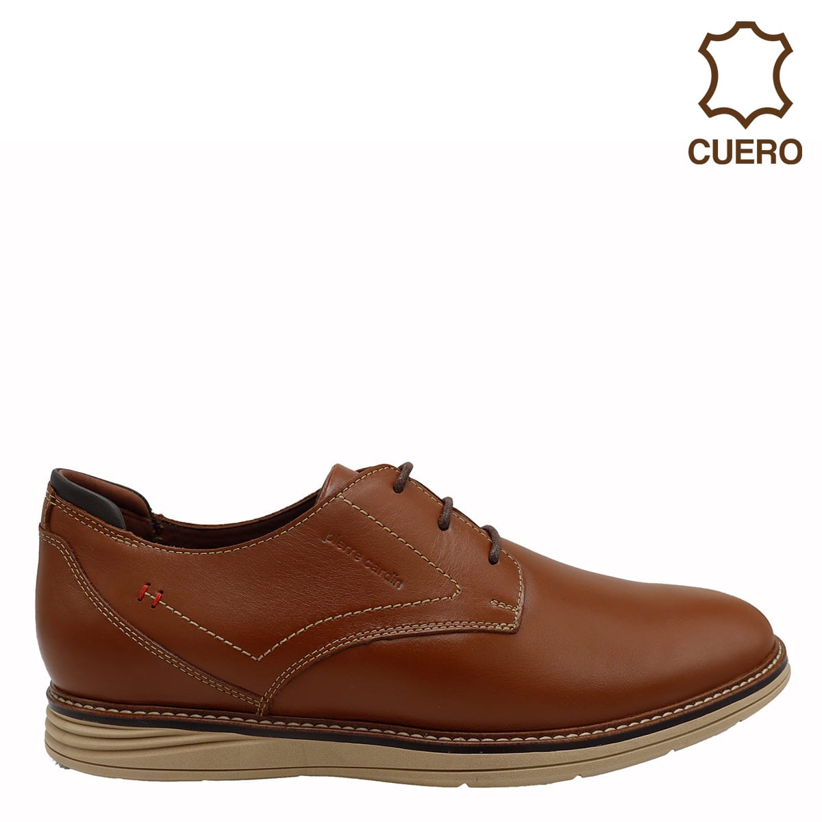 ZAPATOS CASUALES DE CUERO HOMBRE PIERRE CARDIN MARRÓN CM3001 COG - 1