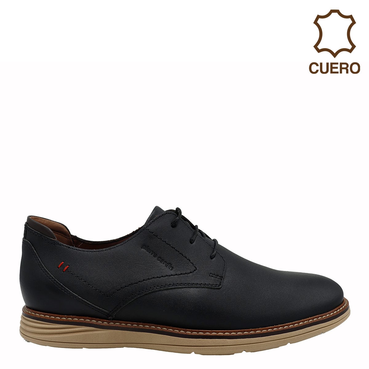 ZAPATOS CASUALES DE CUERO HOMBRE PIERRE CARDIN NEGRO - 1
