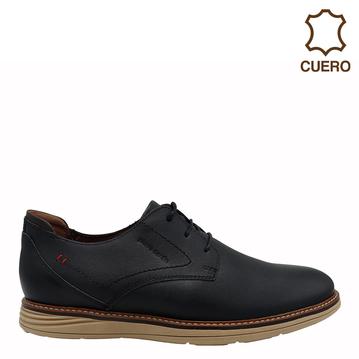 ZAPATOS CASUALES DE CUERO HOMBRE PIERRE CARDIN NEGRO - 1