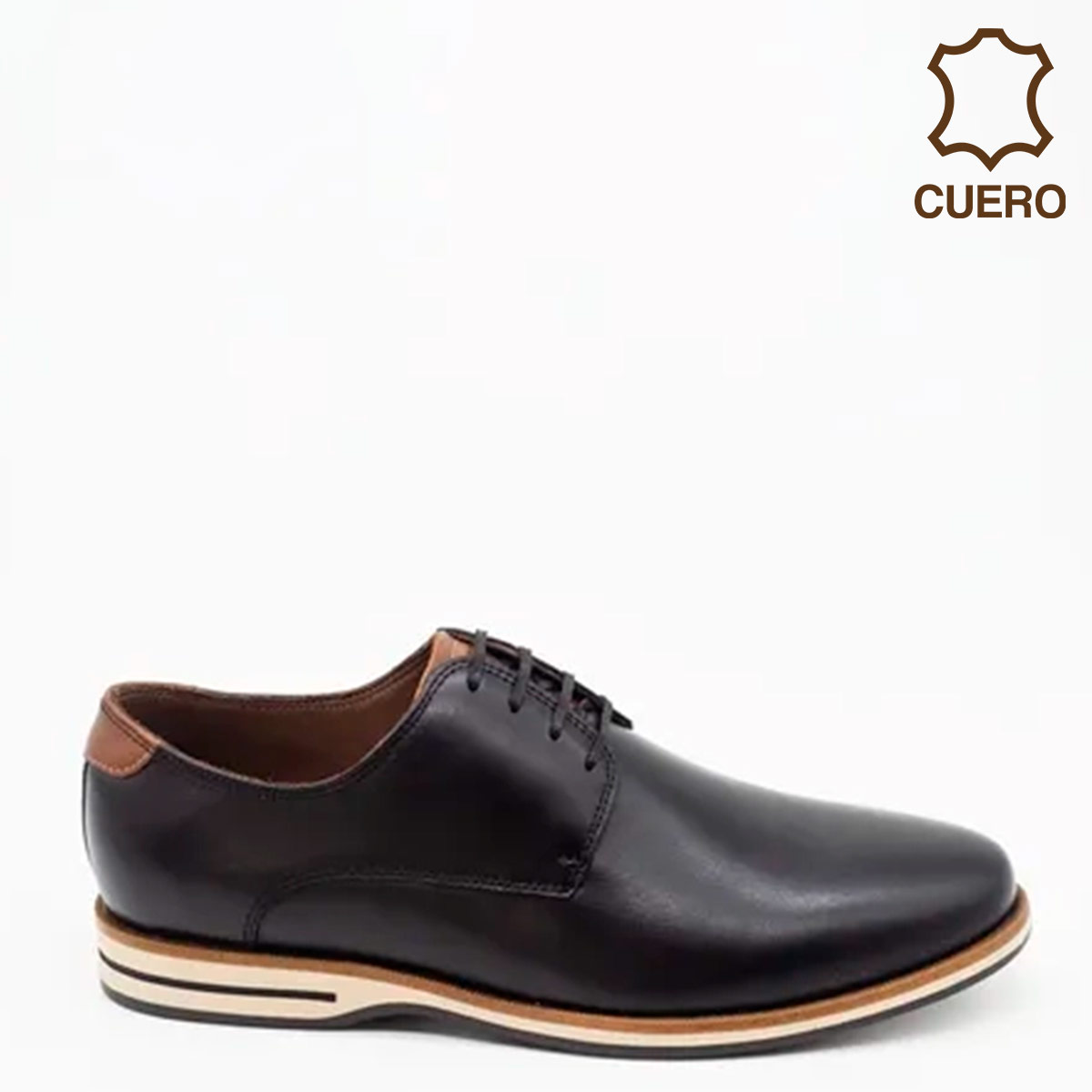 ZAPATO DE VESTIR HOMBRE DAUSS CUERO NEGRO - 1