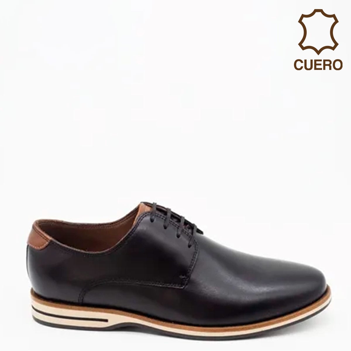 ZAPATO DE VESTIR HOMBRE DAUSS CUERO NEGRO - 1