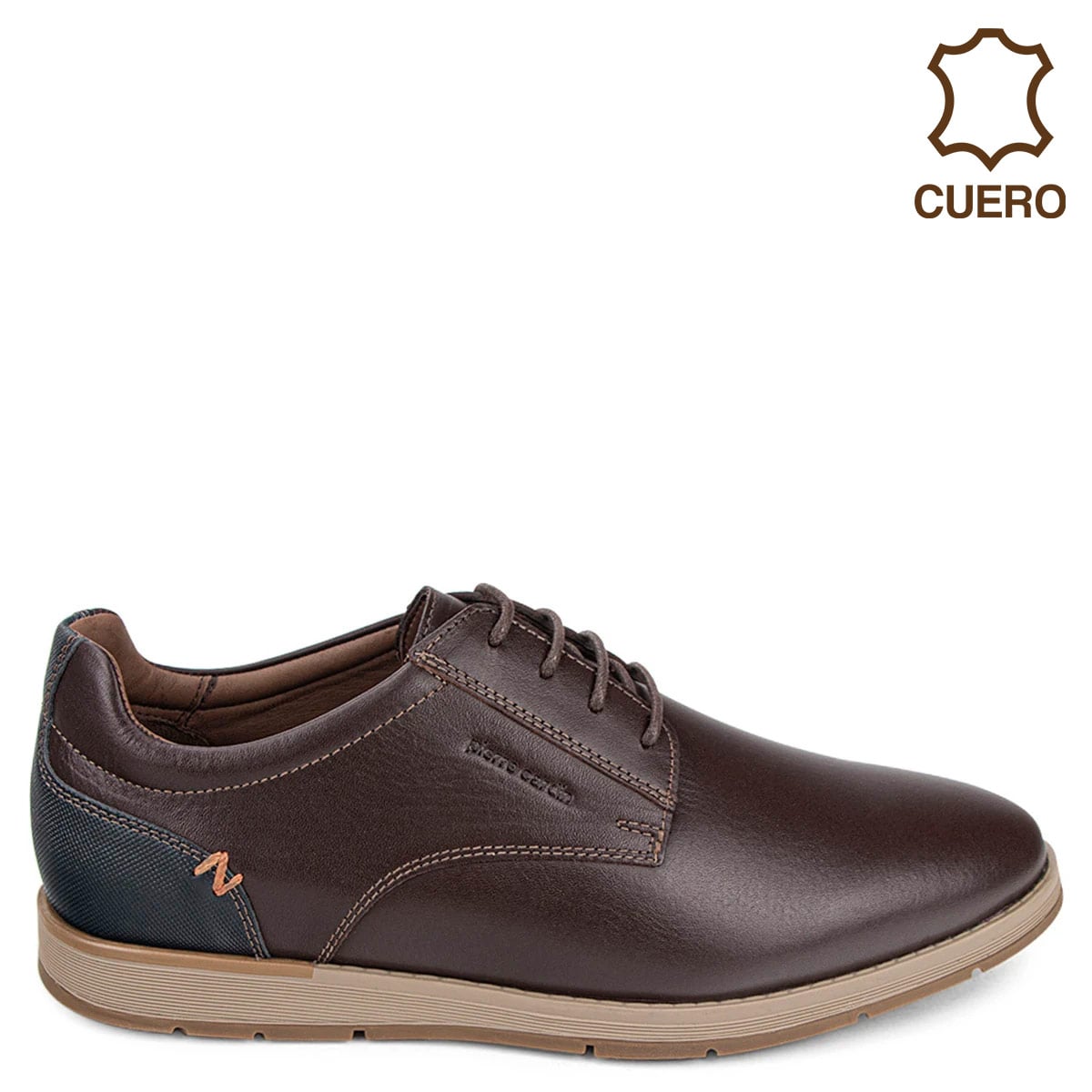 ZAPATOS CASUALES DE CUERO HOMBRE PIERRE CARDIN MARRÓN - 1
