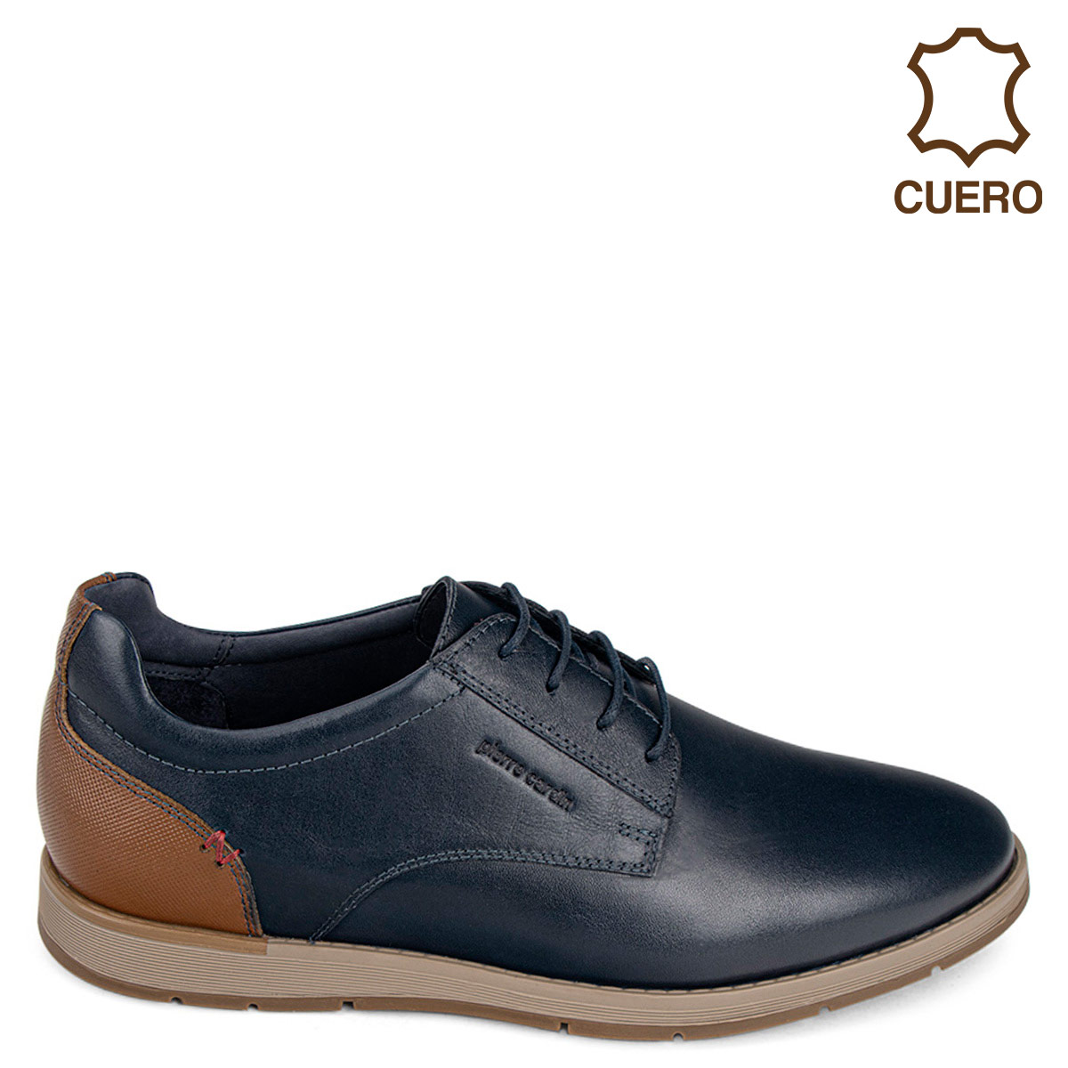 ZAPATOS CASUALES DE CUERO HOMBRE PIERRE CARDIN AZUL - 1