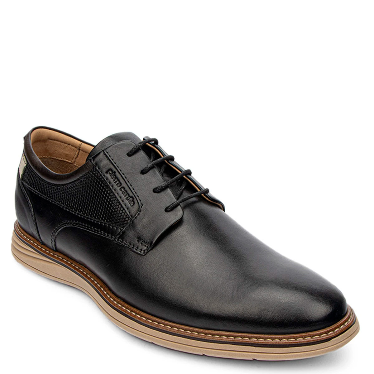 ZAPATOS CASUALES DE CUERO HOMBRE PIERRE CARDIN NEGRO - 2