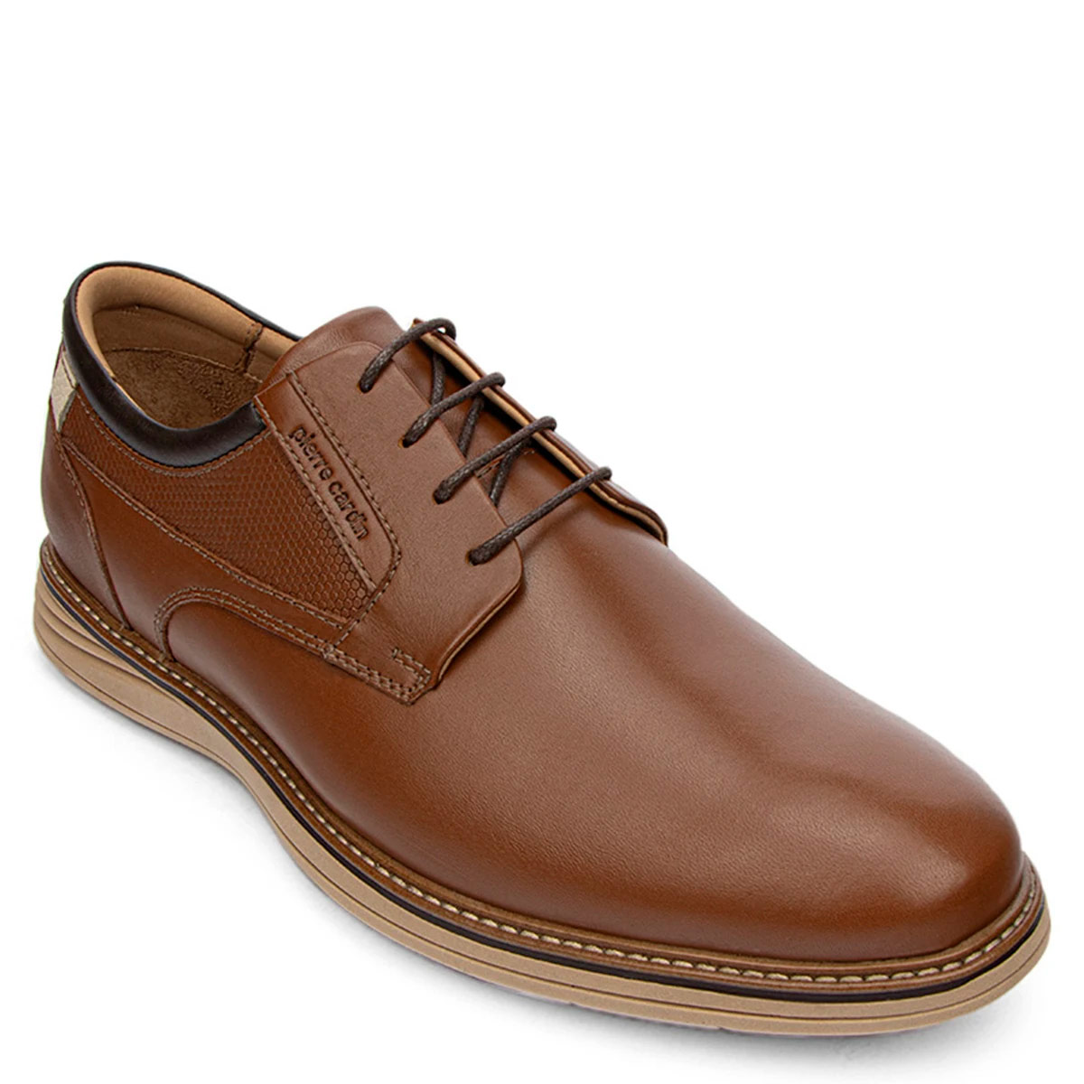 ZAPATOS CASUALES DE CUERO HOMBRE PIERRE CARDIN COGNAC - 2