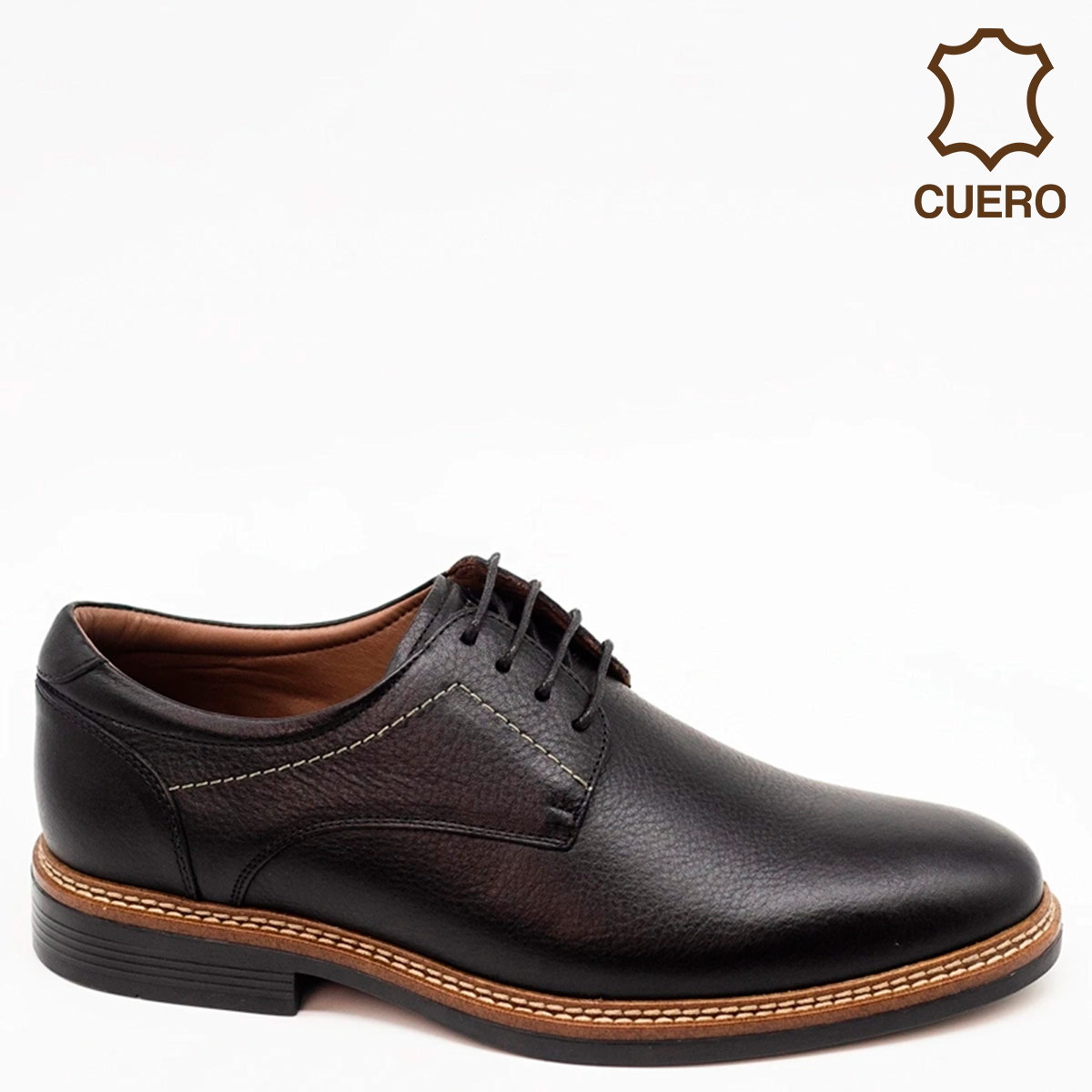 ZAPATOS DE VESTIR HOMBRE DAUSS NEGRO 2702ZA CUERO - 1