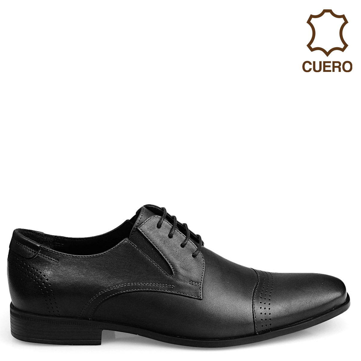ZAPATOS DE VESTIR CUERO HOMBRE PIERRE CARDIN NEGRO VCV001 - 1