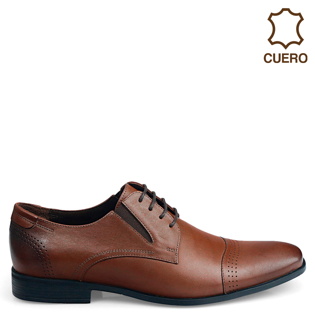 ZAPATOS DE VESTIR CUERO HOMBRE PIERRE CARDIN COGNAC VCV001 - 1