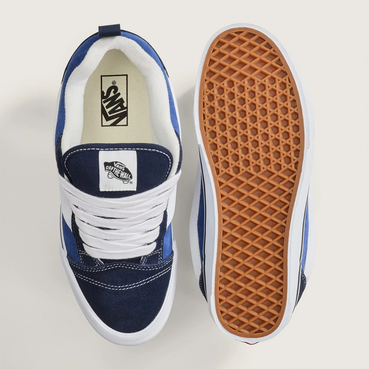 ZAPATILLAS HOMBRE VANS URBANAS AZUL KNU SKOOL CUERO - 3
