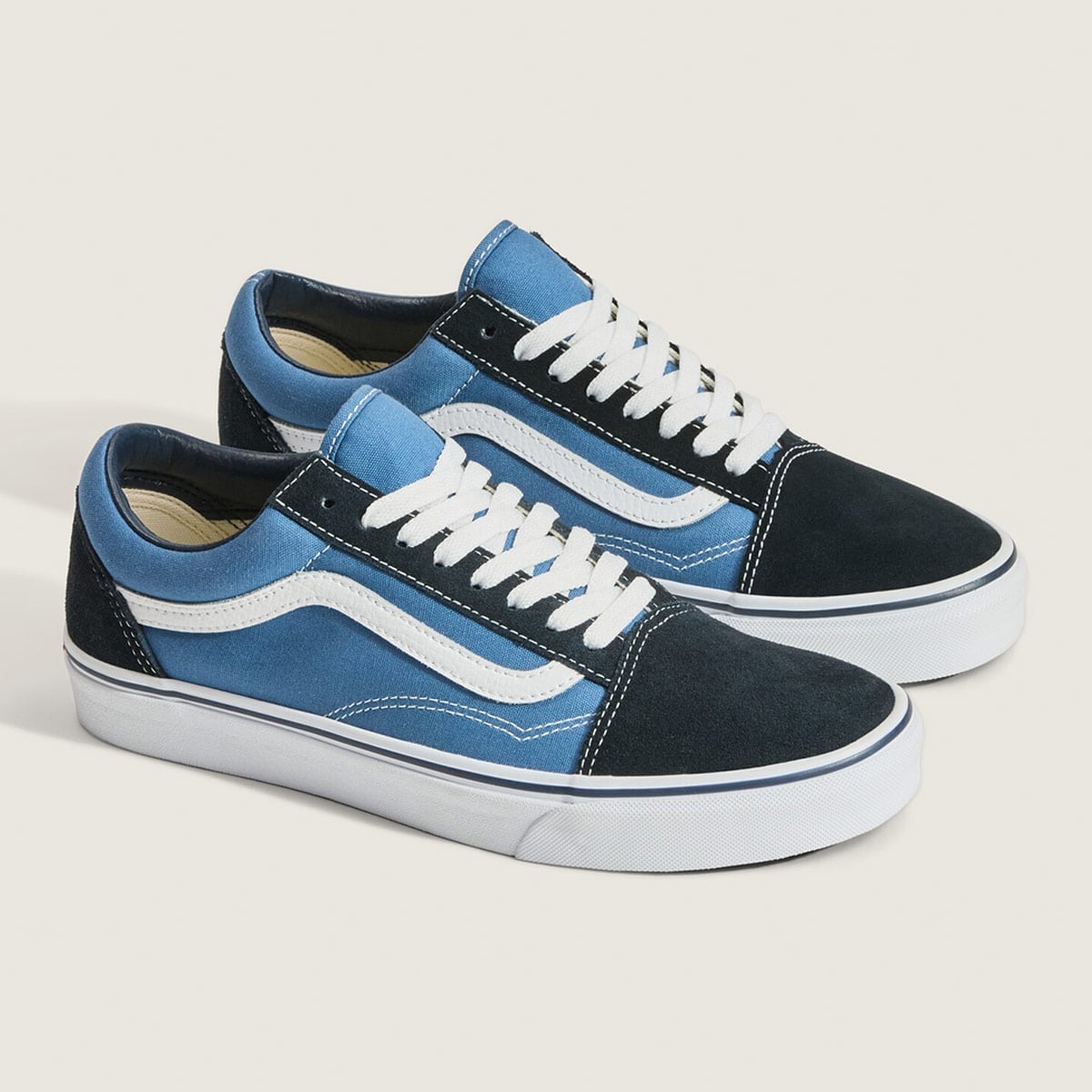 ZAPATILLAS HOMBRE VANS URBANAS AZUL MARINO OLD CUERO - 1