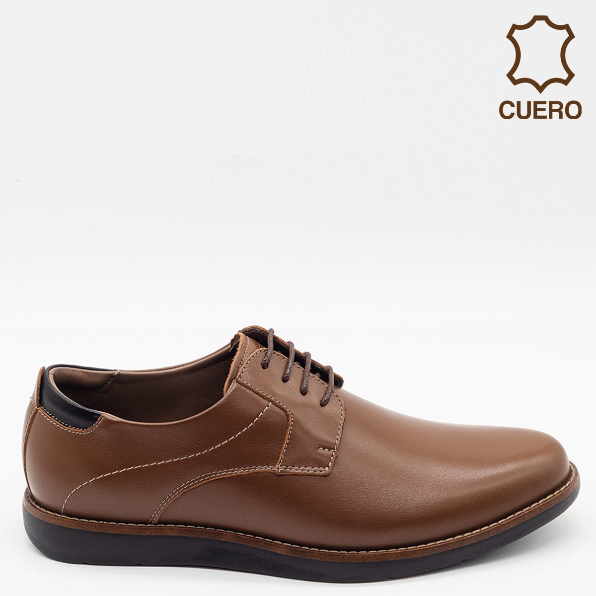 ZAPATOS DE VESTIR HOMBRE DAUSS MARRÓN CUERO - 1