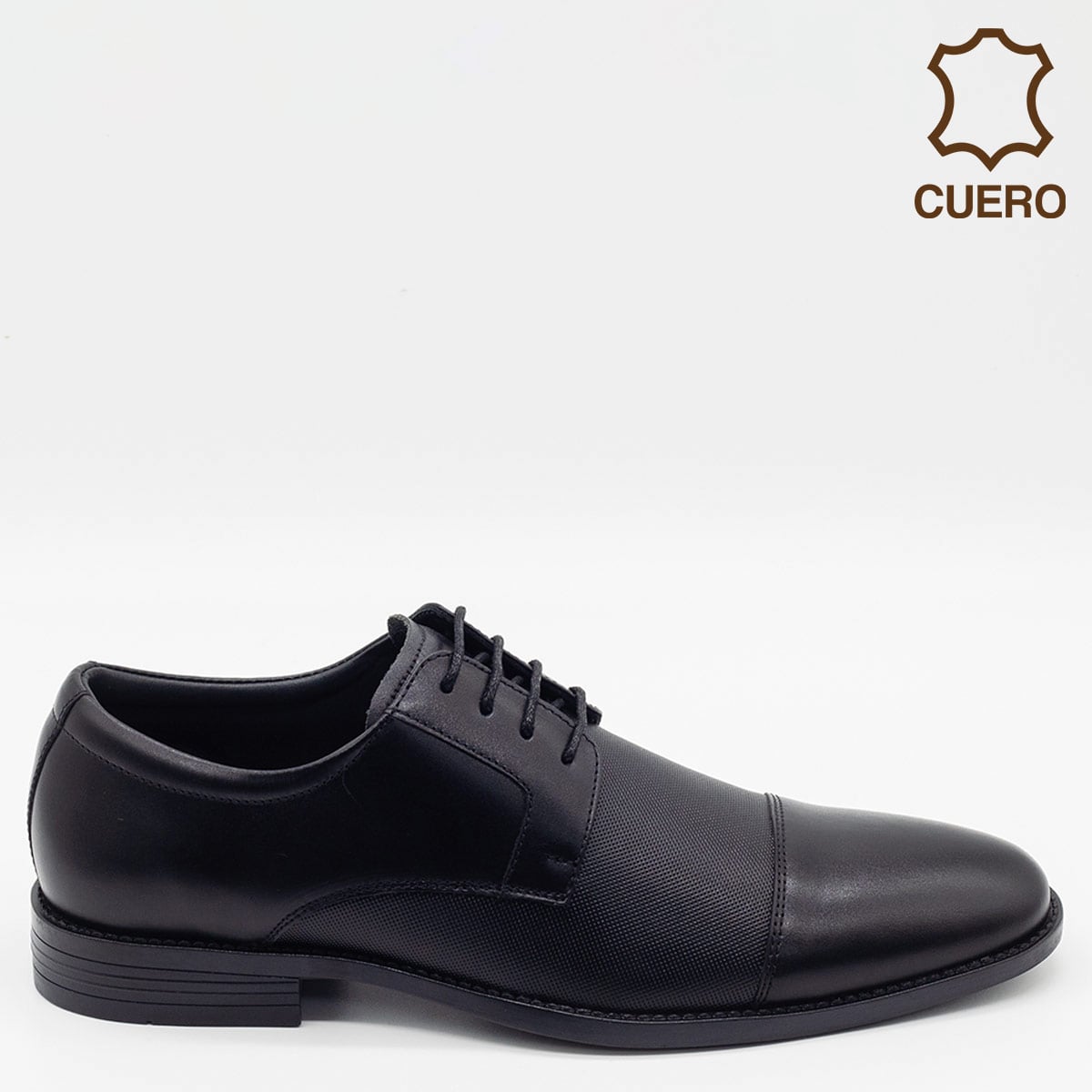 ZAPATOS DE VESTIR HOMBRE DAUSS NEGRO CUERO - 1