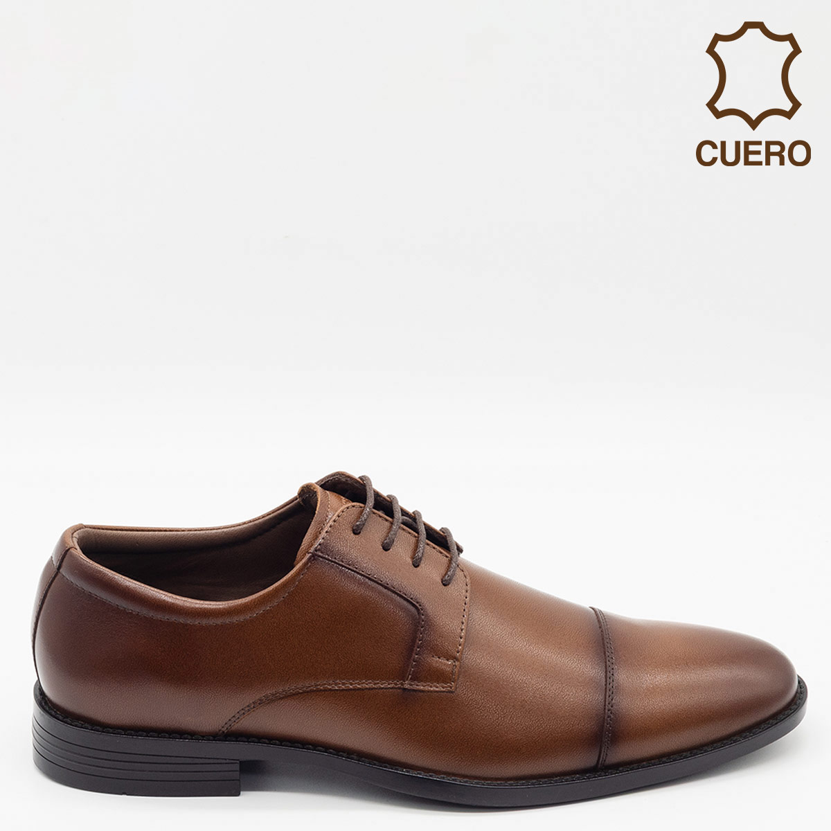 ZAPATOS DE VESTIR HOMBRE DAUSS MARRÓN CUERO - 1