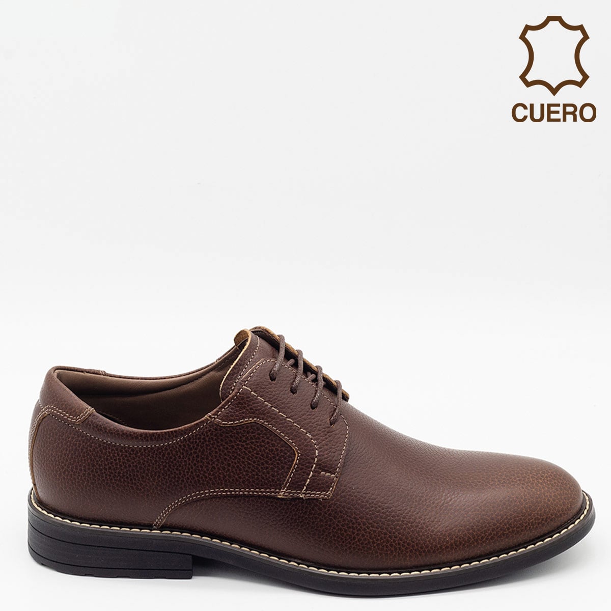ZAPATOS DE VESTIR HOMBRE DAUSS MARRÓN CUERO - 1