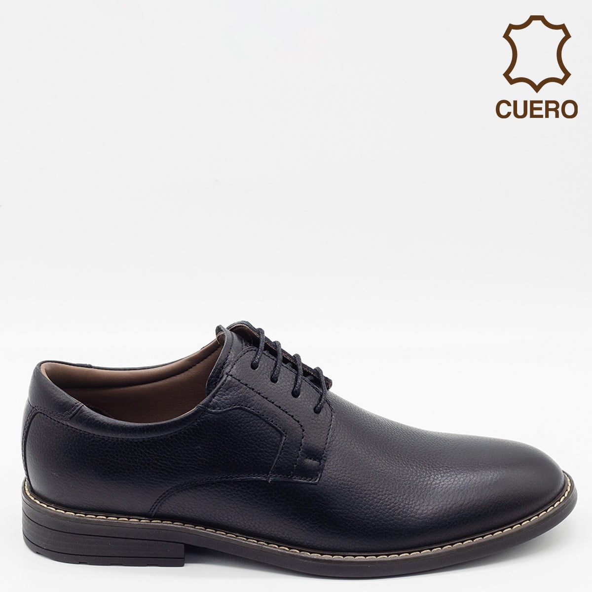 ZAPATOS DE VESTIR HOMBRE DAUSS NEGRO 4601A CUERO - 1