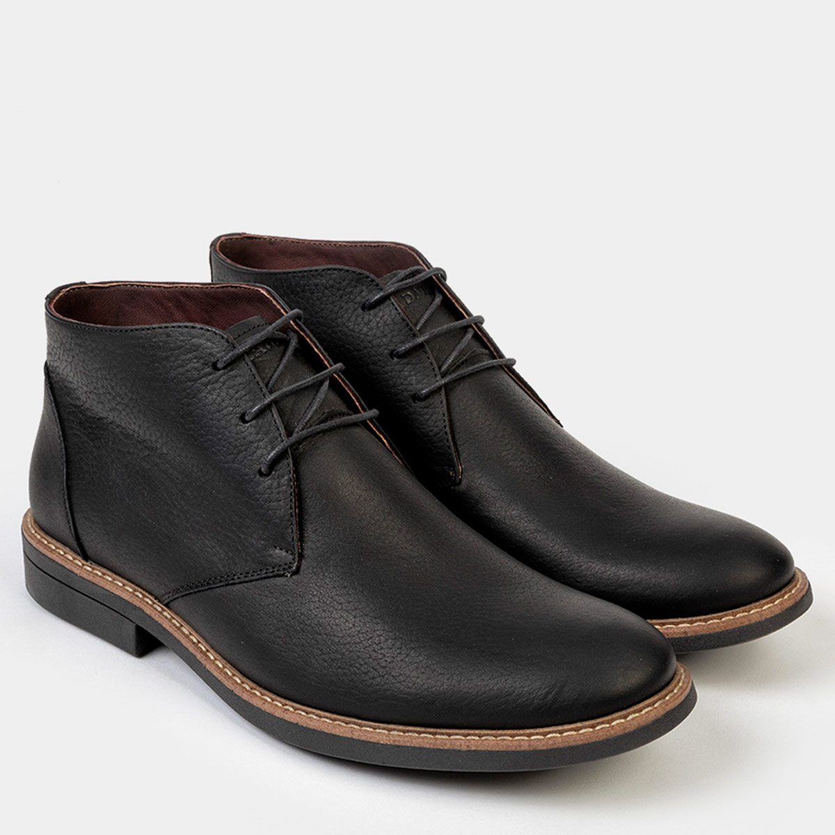 BOTINES HOMBRE DAUSS NEGRO 1010BZA CUERO - 2