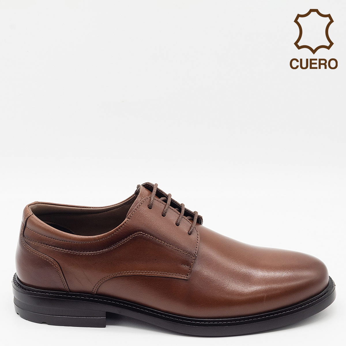 ZAPATOS DE VESTIR HOMBRE DAUSS MARRÓN CUERO - 1