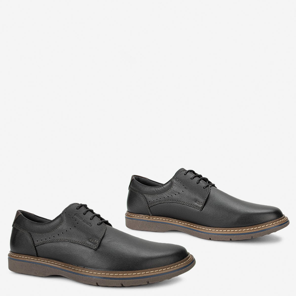 ZAPATOS CASUALES DE CUERO HOMBRES PIERRE CARDIN  NEGRO CL7002 - 2