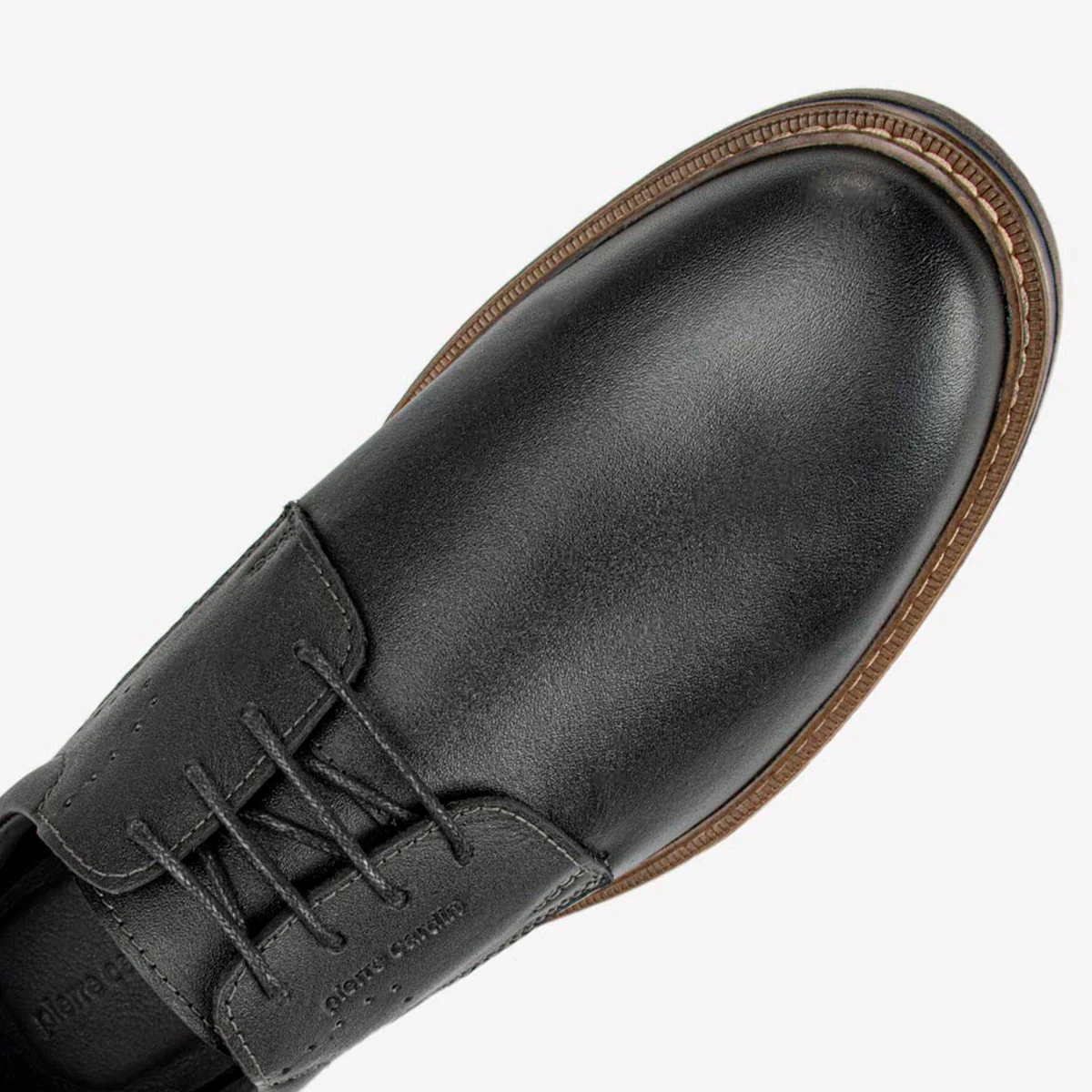 ZAPATOS CASUALES DE CUERO HOMBRES PIERRE CARDIN  NEGRO CL7002 - 6