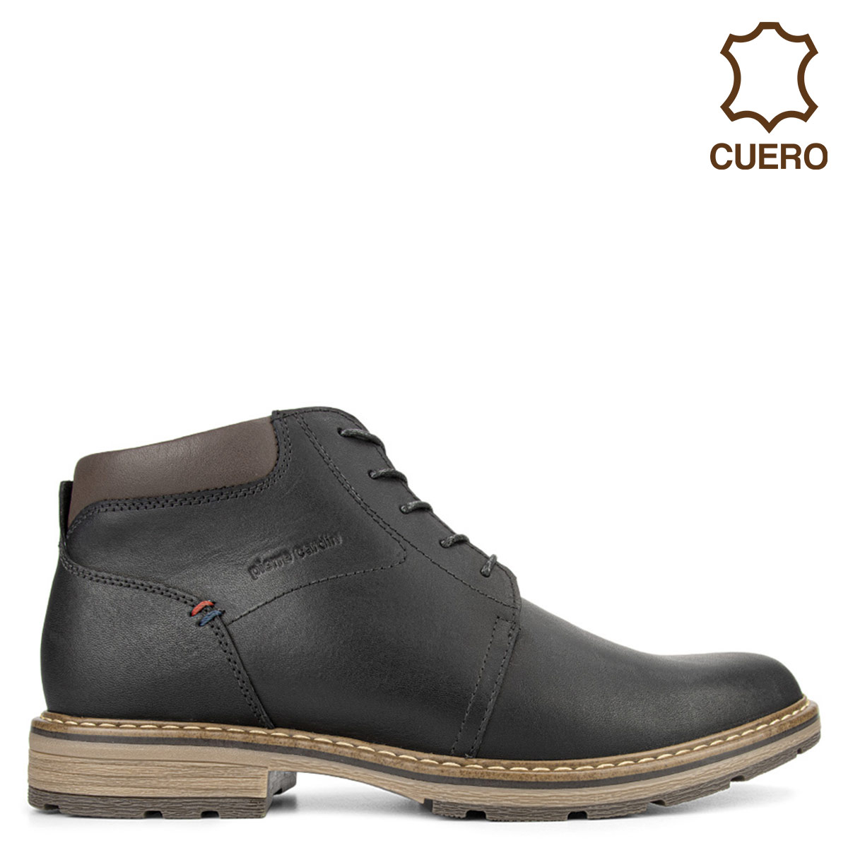 ZAPATOS CASUALES DE CUERO HOMBRE PIERRE CARDIN  NEGRO CRA001 - 1