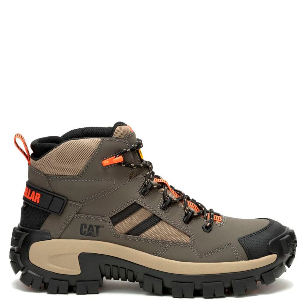 BOTINES HOMBRE CATERPILLAR CUERO GRIS INVADER MID VENT CT - 1