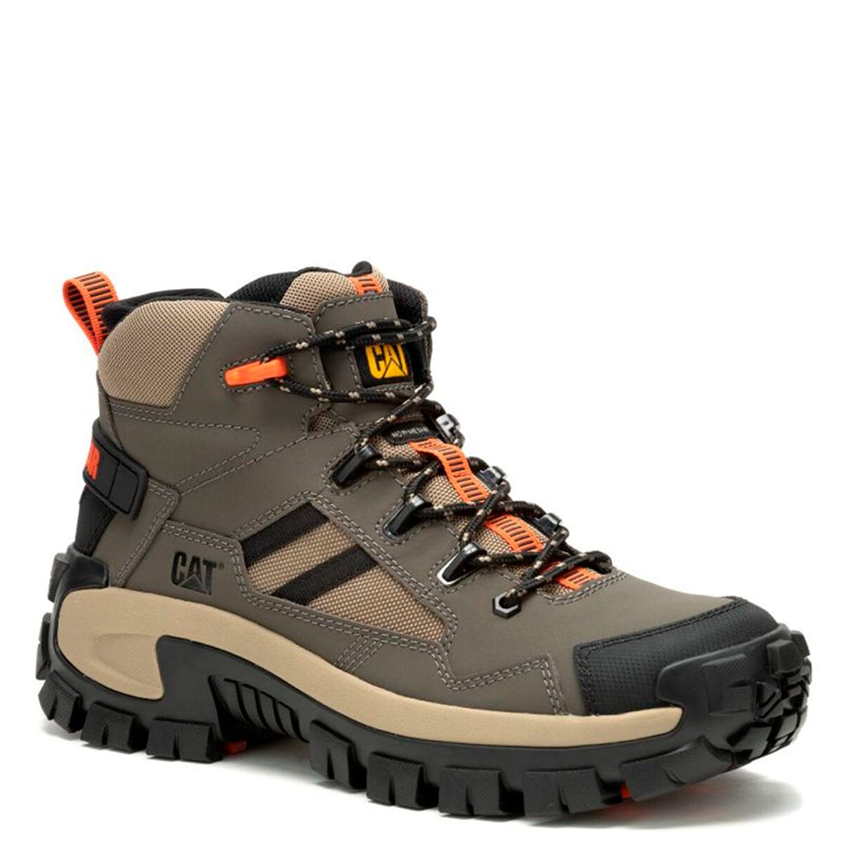 BOTINES HOMBRE CATERPILLAR CUERO GRIS INVADER MID VENT CT - 2
