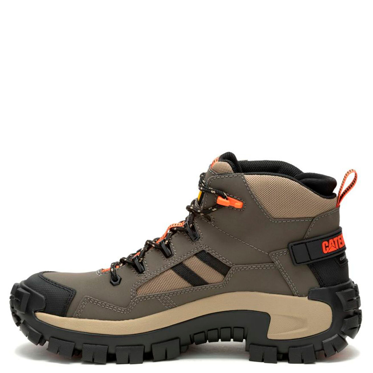 BOTINES HOMBRE CATERPILLAR CUERO GRIS INVADER MID VENT CT - 4