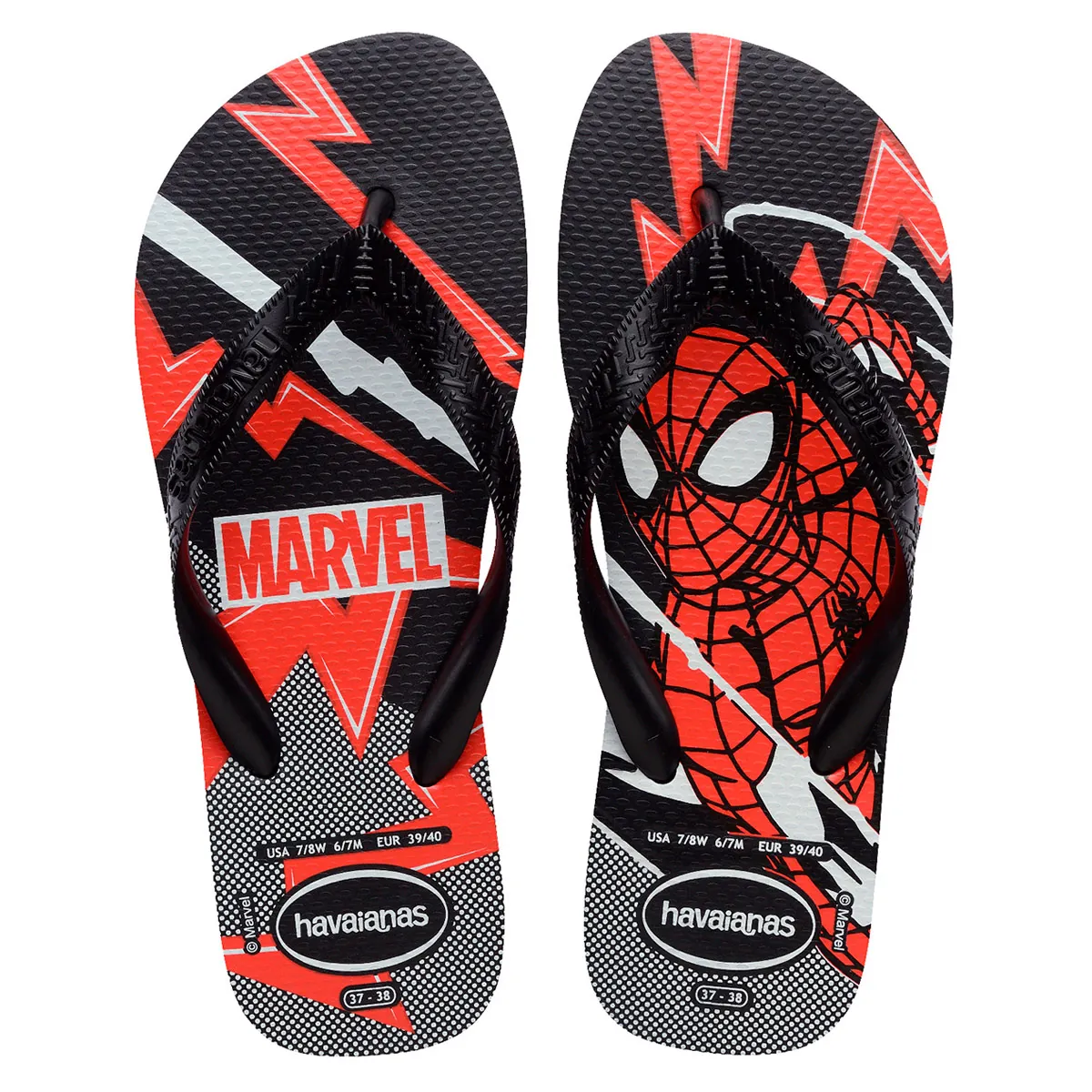 SANDALIAS HOMBRE HAVAIANAS NEGRO TOP MARVEL LOGOMANIA - 5