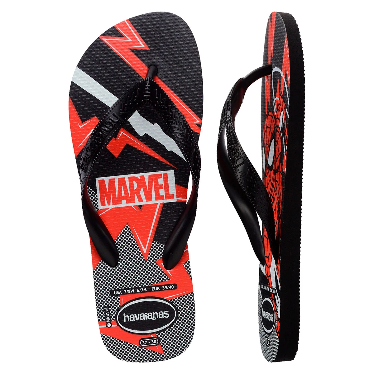 SANDALIAS HOMBRE HAVAIANAS NEGRO TOP MARVEL LOGOMANIA - 6