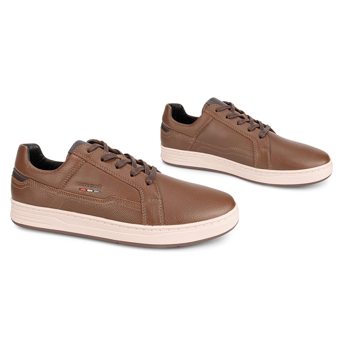 ZAPATILLAS HOMBRE PIERRE CARDIN URBANAS MARRÓN CUERO - 2