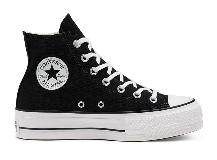 ZAPATILLAS MUJER CONVERSE URBANAS NEGRO LIFT HI - 1