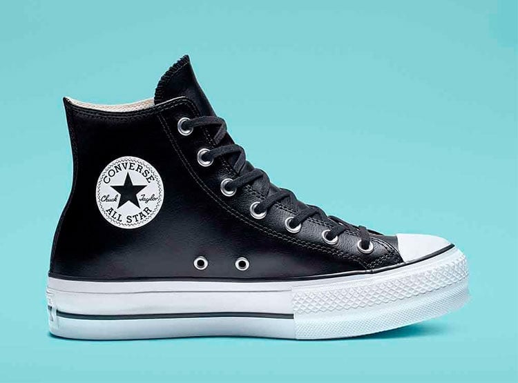 ZAPATILLAS MUJER CONVERSE URBANAS NEGRO CT AS LIFT HI CUERO - 1