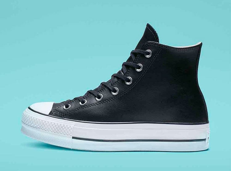ZAPATILLAS MUJER CONVERSE URBANAS NEGRO CT AS LIFT HI CUERO - 3