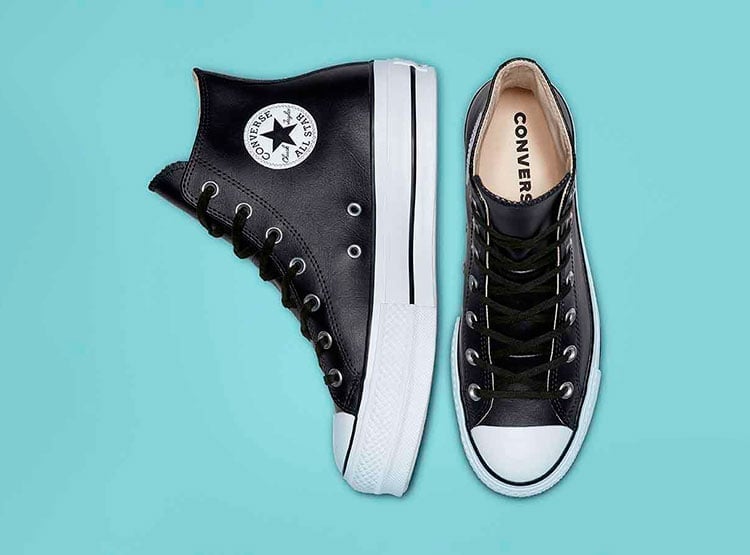 ZAPATILLAS MUJER CONVERSE URBANAS NEGRO CT AS LIFT HI CUERO - 5