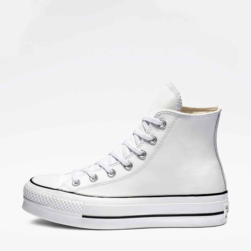 ZAPATILLAS MUJER CONVERSE URBANAS BLANCO CHUCK TAYLOR ALL STAR PLATFORM HI CUERO - 1