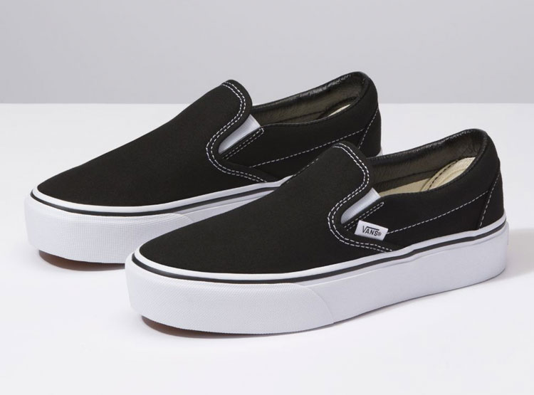 ZAPATILLAS MUJER VANS URBANAS NEGRO SLIP ON PLATFORM - 2