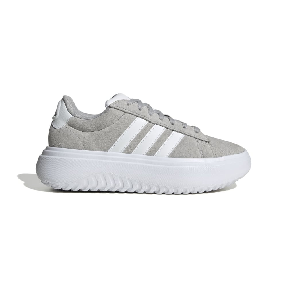 ZAPATILLAS MUJER ADIDAS TENIS GRIS GRAND COURT PLATFORM CUERO