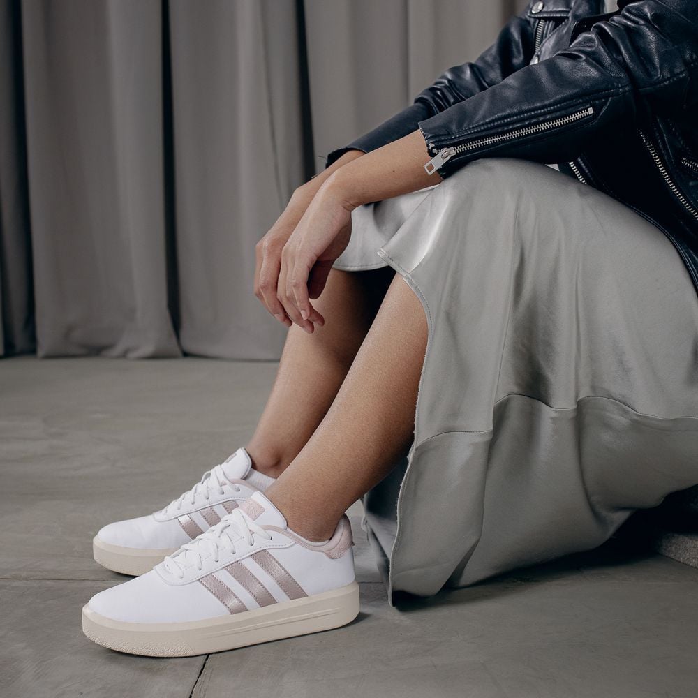 ZAPATILLAS ADIDAS MUJER URBANO COURT PLATFORM BLANCO - 1