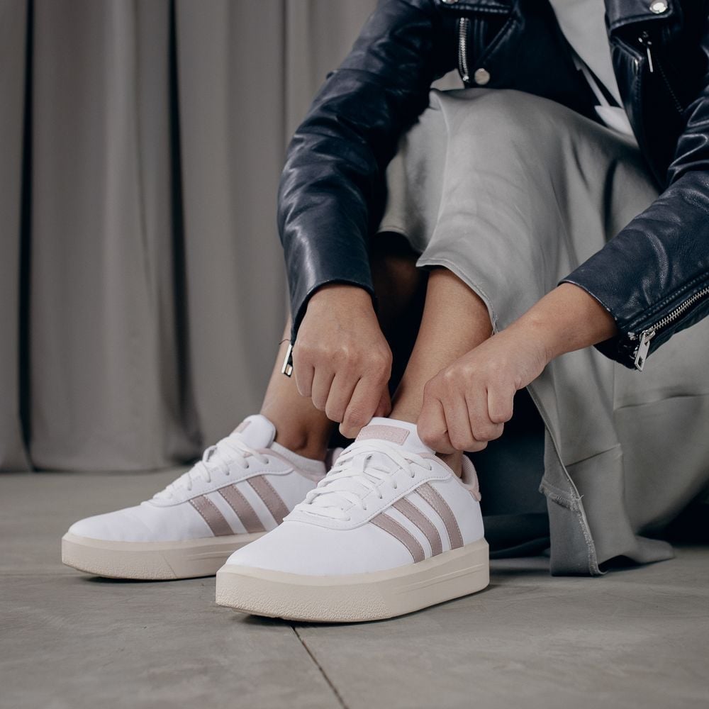 ZAPATILLAS ADIDAS MUJER URBANO COURT PLATFORM BLANCO - 9