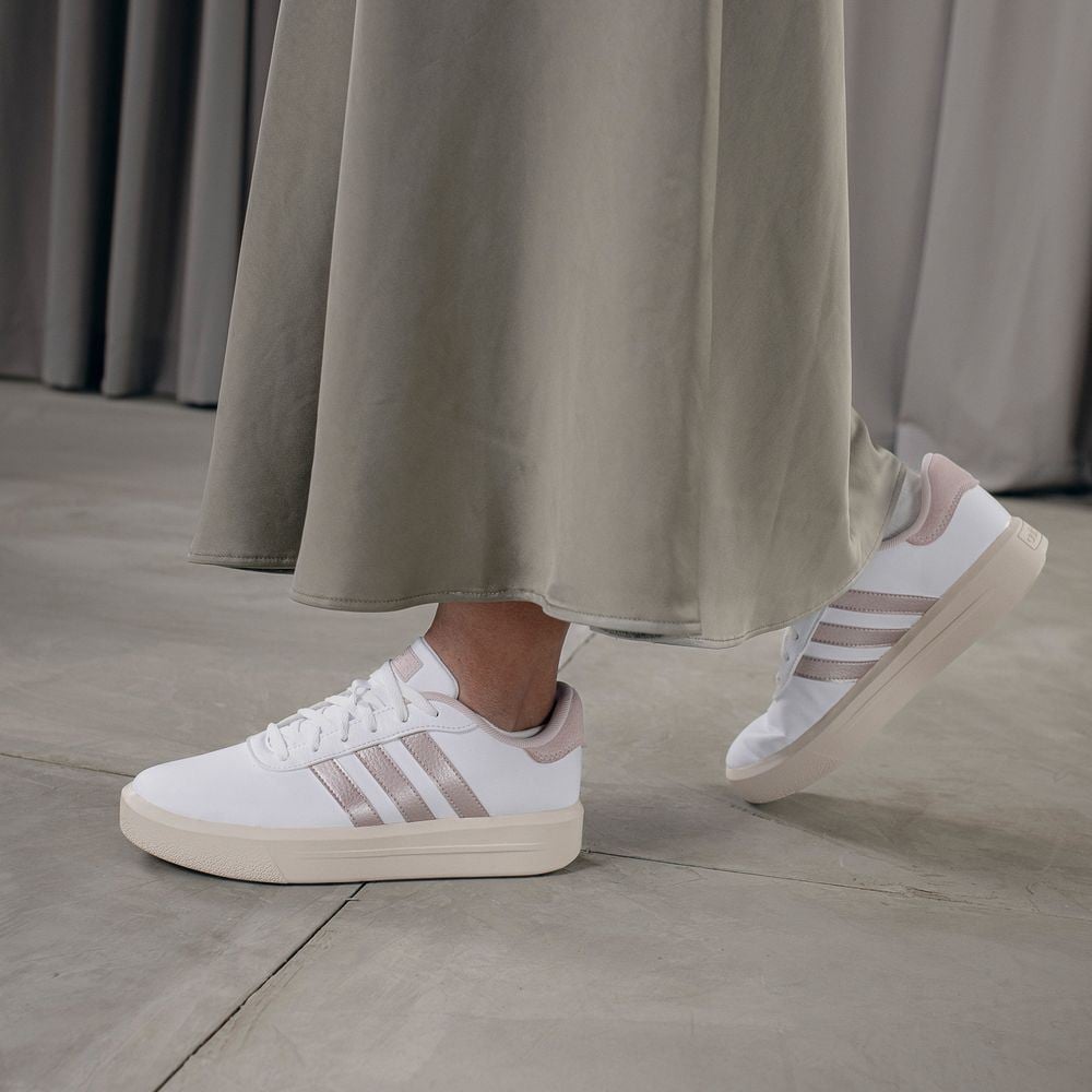 ZAPATILLAS ADIDAS MUJER URBANO COURT PLATFORM BLANCO - 10