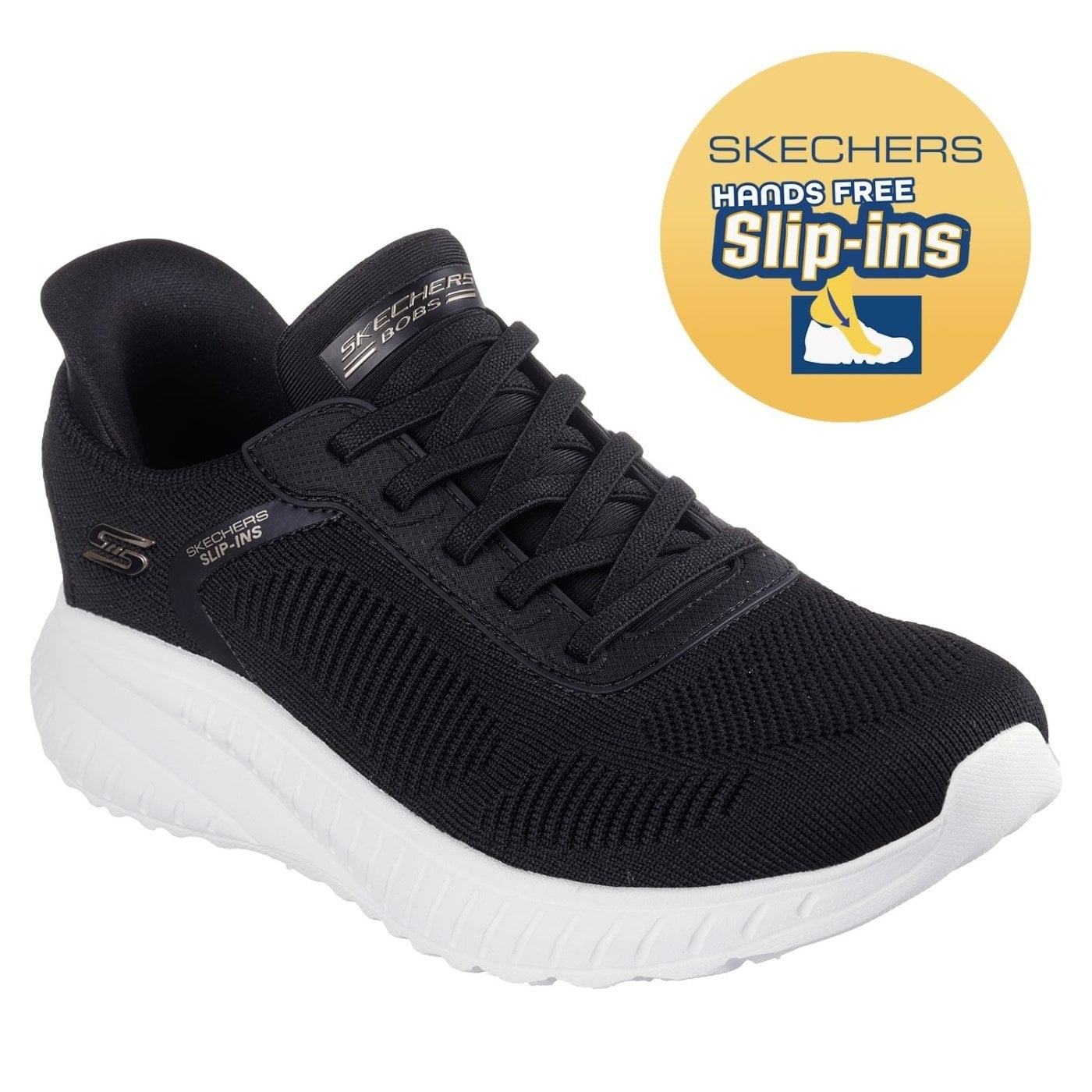 ZAPATILLAS MUJER SKECHERS URBANAS NEGRO BOBS SQUAD CHAOS 117497-BLK - 1