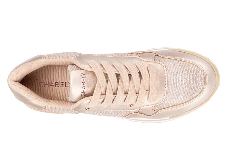 Chabely R Oliveros ZAPATILLAS MUJER CHABELY URBANAS ORO ROSA 2YZ07600002