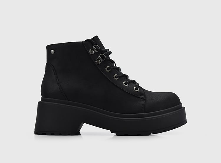 BOTINES MUJER INDEX MICROFIBRA NEGRO ITAQUIPE