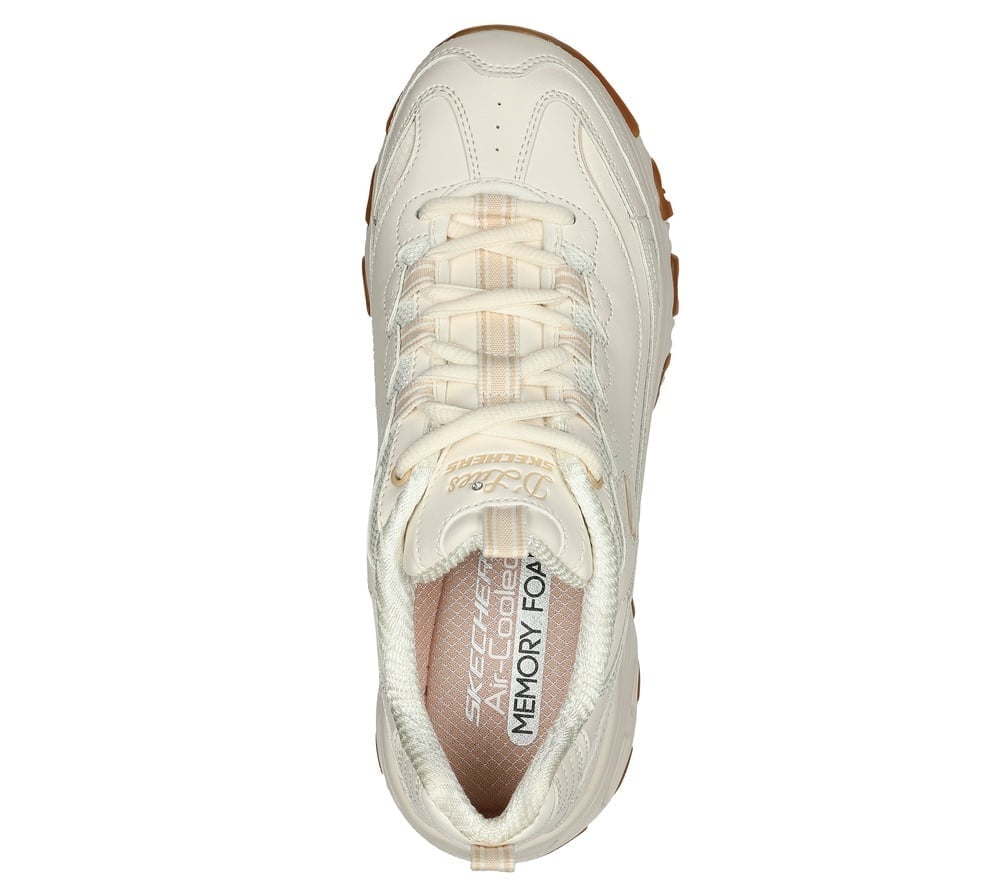 ZAPATILLAS MUJER SKECHERS CREMA D LITES - 4